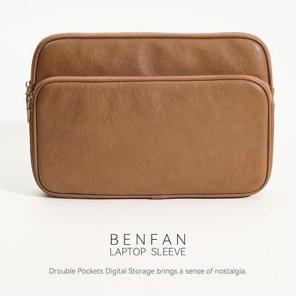 Laptop Sleeve Bag 13 Inch Compatible with 2024 MacBook Air 13 M3 M2 M1, New MacBook Pro 13 M2 M1, Dell XPS 13 Color Brown