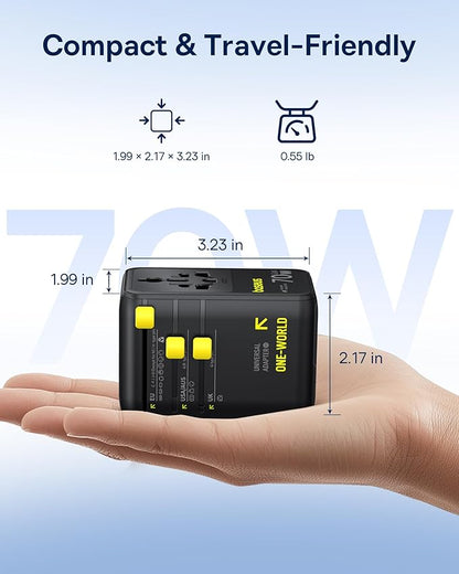 Baseus Enercore Retractable USB C Charger 67W and Baseus Universal Travel Adapter 70W
