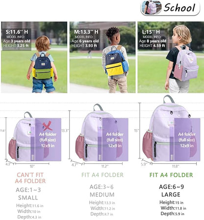 Kids Backpacks, Unisex, Purple, 15" H, 1L, Modern, Animal Theme, 6-9 Years, Elementary School, Travel, 1.9" W x 0.78" D
