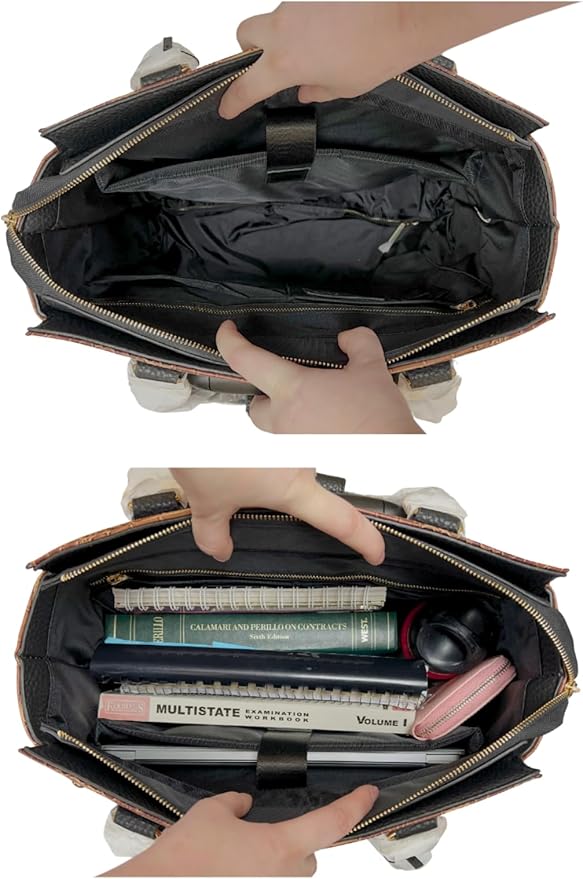JKM & Company Rolling Laptop Bag for Women | Designer Wheeled Briefcase | Fits 13-17" Laptops | Office Travel Computer Case