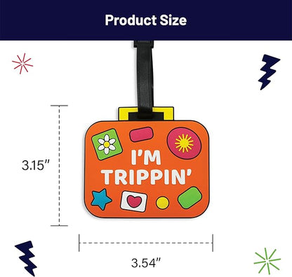 Funny Luggage Tag – Hilarious Travel ID Tag with Sarcastic Saying – Durable & Easy to Spot Suitcase Tag for Men, Women, Frequent Flyers, or Gag Gift for Travelers - Trippin