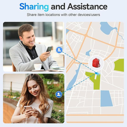 Air Tracker Tags for Android or iOS, Dual System Air Smart Tags-4 Pack, Compatible with iOS Find My or Google'S Find Hub App, Bluetooth Tracker Tag Item Finder for Keys,Luggages,Backpack (White)