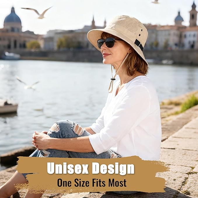 Sun Bucket Hat for Men Women Fishing Beach Safari Hats for Golf Hiking Hunting Outdoor UPF 50+