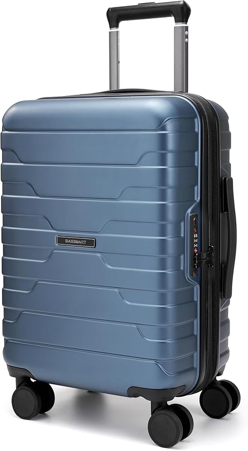 BAGSMART Carry On Luggage 22x14x9 Airline Approved with Spinner Wheels,Lightweight 20 Inch Luggage with TSA Lock,Expandable Hard Shell Carry On Suitcases for Men Women,Royal Blue