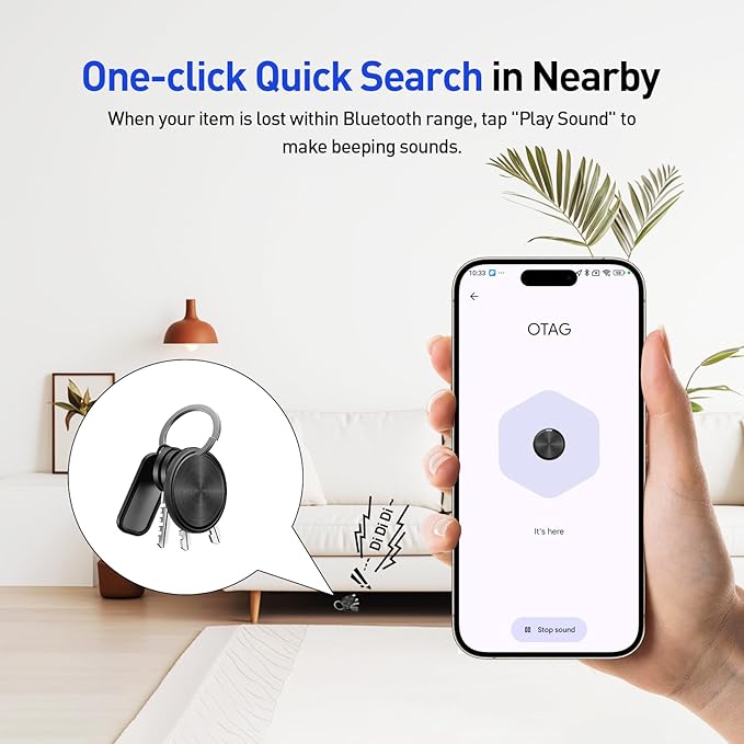 Air Tags-2 Pack Android Tracker Tag, Work with Google Find Hub App (Android Only), Loud Sound, Replaceable Battery, for Keys, Luggage, Suitcase, Backpack, Wallet