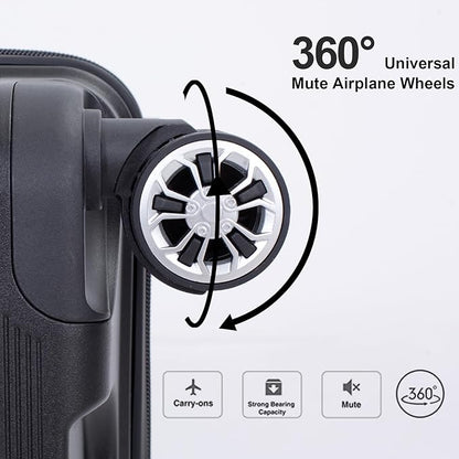 Travelhouse Luggage Sets, Expandable Hardside Suitcases 24in/28in, Carry on 20in,3 Piece Set Travel Luggages Clearance with Double Spinner Wheels TSA Lock Lightweight (Blue-1206)