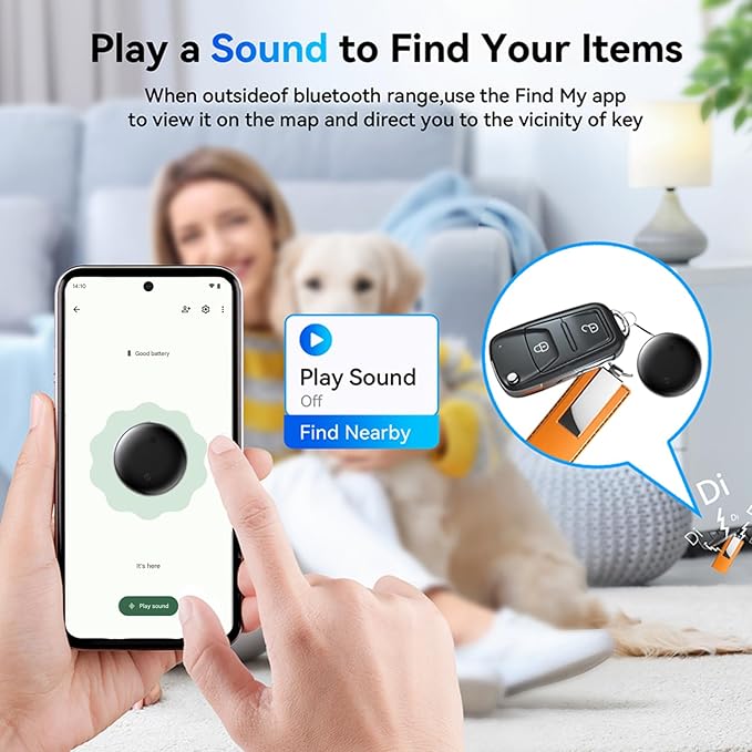 Bluetooth Smart Tags for Android,Air Tracker Tags-4 Pack Android,Keys Finder,Item Locator Works with Google Find Hub App(Android only),Android Tracker Tag for Keys,Luggages