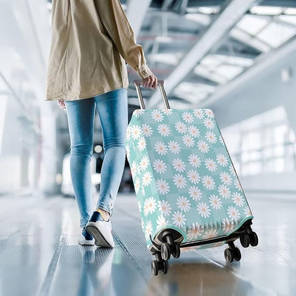 Travel Luggage Cover Suitcase Protector Fits 18-32 Inch Wheel Covers PatternedTravel Related Items Flower Luggage Protector Elastic L