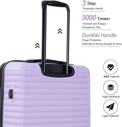 Travelhouse Luggage Sets, Expandable Hardside Suitcases 24in/28in, Carry on 20in,3 Piece Set Travel Luggages Clearance with Double Spinner Wheels TSA Lock Lightweight