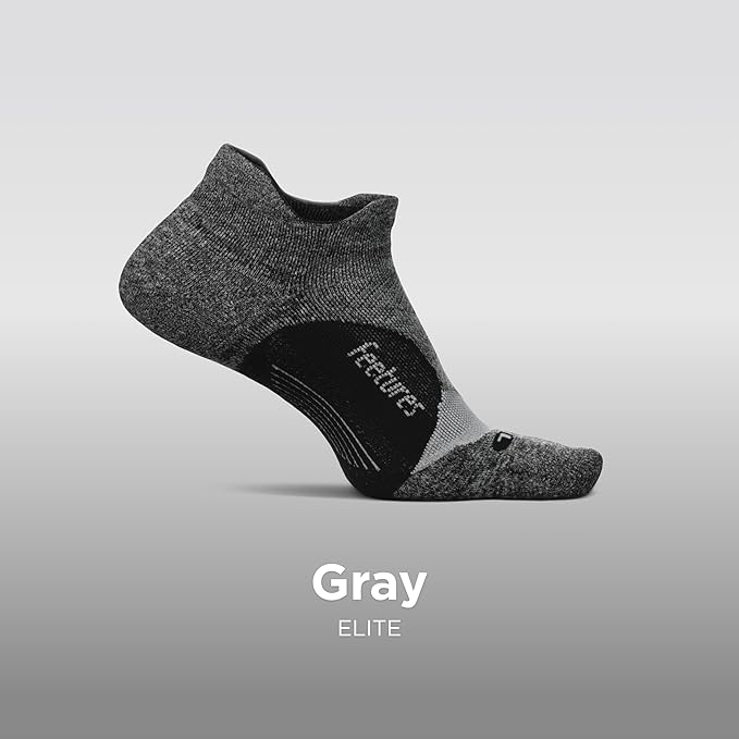 Feetures Elite Light Cushion No Show Tab Athletic Ankle Socks - Sport Sock with Targeted Compression