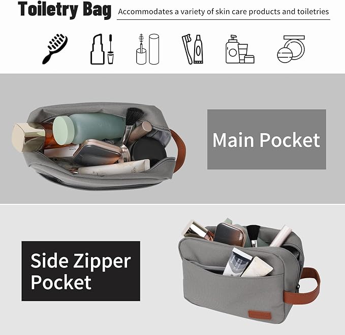 5-Piece Lightweight Luggage with Backpack Sets, ABS+PC Hard Shell Suitcase with TSA Lock & YKK Zipper (Grey, 20in/24in/28in/BP/TB)