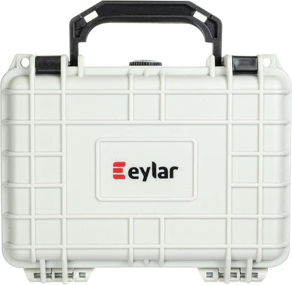 Eylar Protective Hard Case Water & Shock Proof w/Foam TSA Approved 8.12 inch 6.56 inch 3.56 inch (White)