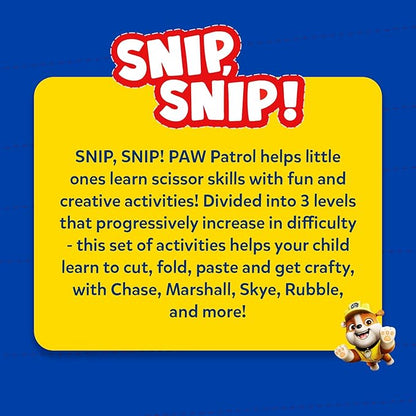 Skillmatics Scissor Skills Activity Book - Snip Snip PAW Patrol, Stocking Stuffers, Preschool Cutting & Creative Activities, Felt Craft Kit, Fine Motor Skills, Christmas Gifts for Ages 3, 4, 5, 6, 7