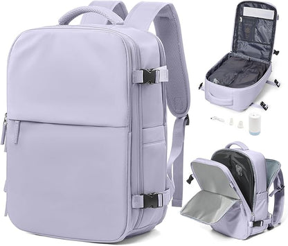 Vacuum Backpack With Pump Large Travel Laptop Backpacks For Women Men Carry On Backpack Vacpack Backpacks With Vacuum Compression Purple