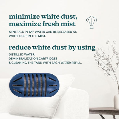 Homedics Cool Mist Ultrasonic Humidifier, 8-Colors Night Light, 0.66 Gal Top-Fill Tank, 24Hr Runtime, 3 Mist Settings, 360° Mist for 329 sq ft Rooms, Aromatherapy, Clean Tank Tech, Auto Shutoff
