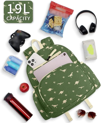 Corduroy Kids Backpack, Lightweight Boys Backpack 5-9, Boy Bookbag for Elementary School 15.3" H Fit Folder