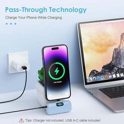 [2 Pack]Small Portable Charger for iPhone 17/16/15 Series,5000mAh 3A PD USB C Power Bank, Mini Travel Essentials Battery Pack for iPhone 17/17 Pro/16/16 Plus/16 Pro/15 Pro Max,Samsung,Android/LG etc