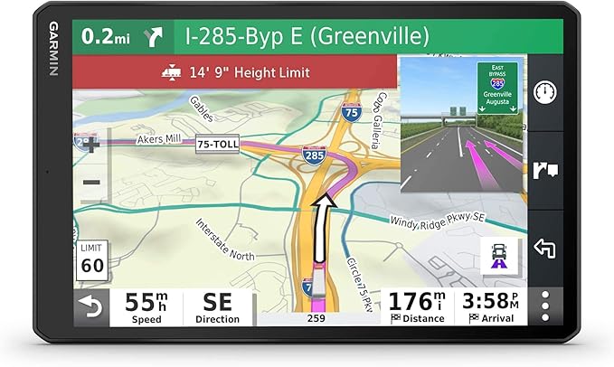 Garmin dēzl OTR1000 (Renewed), 10-inch GPS Truck Navigator, Easy-to-read Touchscreen Display, Custom Truck Routing and Load-to-dock Guidance