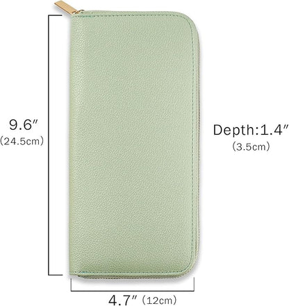 Travel Jewelry Organizer Case - for Tangle-Free Necklaces, Earrings, Rings, Bracelets Storage, Travel Essentials, Fashion Portable Jewelry Travel bags for Women - Medium Macaron Green