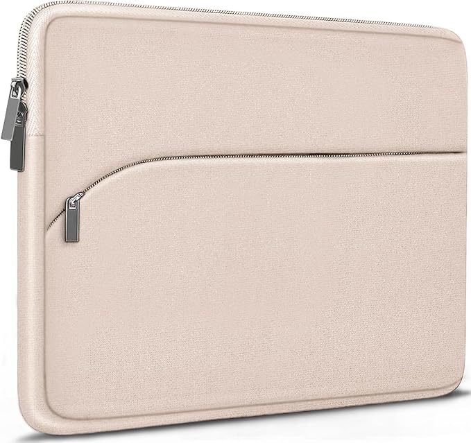 Laptop Case 15.6 inch, Durable Portable Monitor Protective Cover with Front Pocket, Traveling Laptop Sleeve Compatible for HP, Dell, Asus, Lenovo, Light Pink