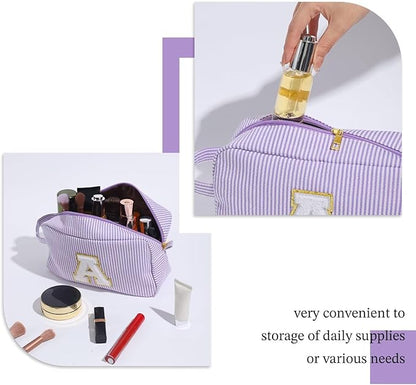 YOOLIFE Birthday Gifts for Mom, Mom Gifts from Daughter, Mother In Law Gifts, Mama Gift Idea, Personalized Gifts for Women, Initial Makeup Bag for Women C
