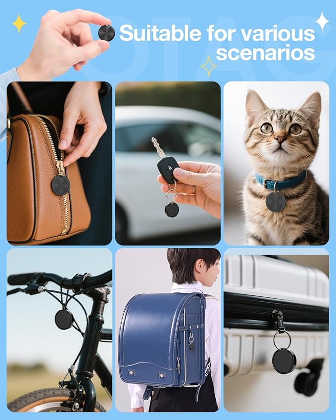 Air Tags for Android,Air Tags-2 Pack Android,Air Tracker Tags with 2 Case,2 Year Battery Life,Google Find Trackers for Google'S Find Hub App,IP65 Waterproof Luggage Tracker Tags for Keys,Suitcases