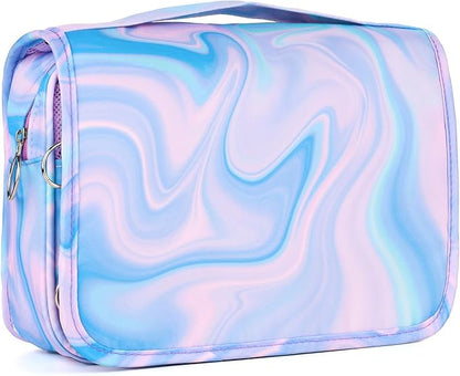 Purple Hanging Toiletry Bag for Girls, Travel Toiletry Bag for Teen Girls Cosmetic Makeup Waterproof Wash Bag Traveling Toiletries, Fluid