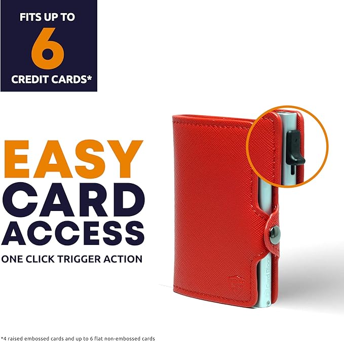 Conceal Plus Small RFID Wallet for Women, Slim Compact RFID Blocking Credit Card Holder Womens Wallet, Smart Pop Up Minimalist Card Case, Holds 4-6 Standard Cards Plus Cash & ID, Compact Travel Wallet