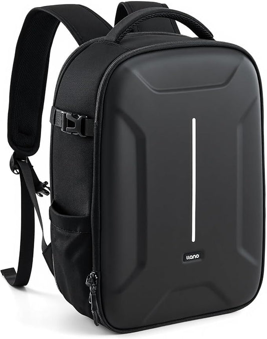 llano 22L Large Hardshell Camera Backpack Case, Camera Bags for Photographers Compatible with DSLR and Mirrorless Cameras,for Sony Canon Nikon Fujifilm with Laptop Compartment,Travel and Outdoor