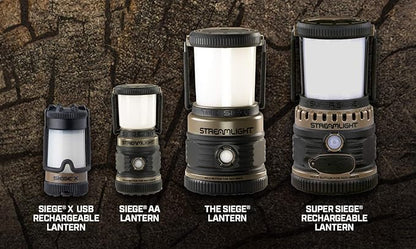 Streamlight 44941 Siege AA 200-Lumen Lantern with White & Red LEDs for Camping & Emergencies, Coyote