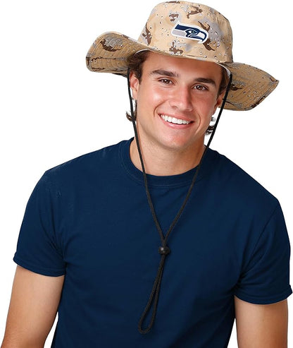 NFL Solid Team Color Logo Sport Outdoor Sun Bucket Boonie Hat