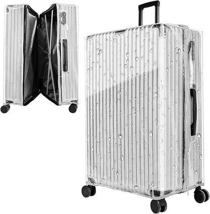 Yotako Upgraded Zippered Clear PVC Suitcase Cover, 26 Inch Luggage Covers for Suitcase Luggage Protector Cover 26''
