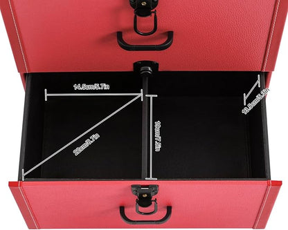 Rolling Makeup Case w/ 2 Keys, 3-tier Lockable Makeup Train Case w/ Drawers, Removable Baffle Nail Polish Organizer, Travel Cosmetic Case w/ 15-34in Telescopic Rod, 14.2*9*39.76in, Black Latch+Rose