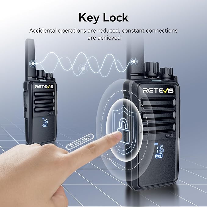 Retevis RT68H Two Way Radio,Walkie Talkies Long Range, Visualization,Shatterproof Hidden Display,VOX Hands Free, Rechargeable Walkie Talkie for Adults with Charging Base,for Factory Warehouse(10 Pack)