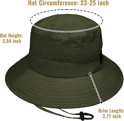 Sun Bucket Hat for Men Women Fishing Beach Safari Hats for Golf Hiking Hunting Outdoor UPF 50+