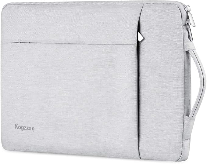 15-16 Inch Laptop Sleeve Waterproof Lightweight Case Bag Compatible with MacBook Pro 16/15/ Surface Laptop 15/ Surface Book 15, Chromebook Dell HP Lenovo Asus Acer Samsung - Light Gray