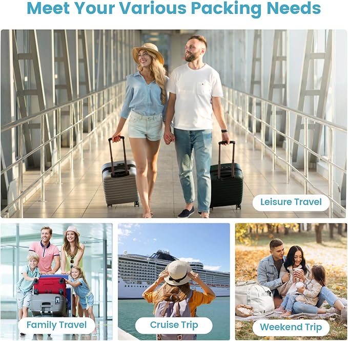 Cambond Compression Packing Cubes for Travel Women - Expandable Travel Bags Luggage Organizers Travel Essentials Compression Cubes for Travel Carry on Suitcases Organizer