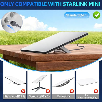 Starlink Mini Car Charger Cable, 3-in-1 Cigarette Lighter Power Adapter with Digital Display, USB C PD 36W & USB A QC 18W Ports, 12V-24V Waterproof 18AWG DC Cable for Trucks, Cars, RVs, Boats (10FT)