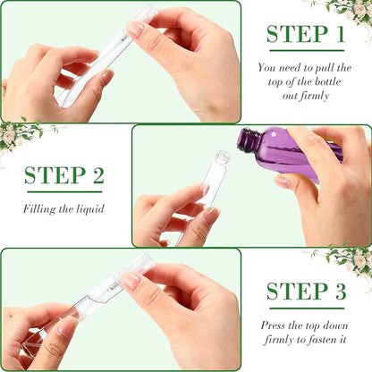 Tanlade 300 Pcs 10ml Mini Spray Bottles Clear Glass Perfume Atomizer Sprayer Bottles Portable Perfume Travel Refillable Bottle for Travel Pocket Dispenser Container