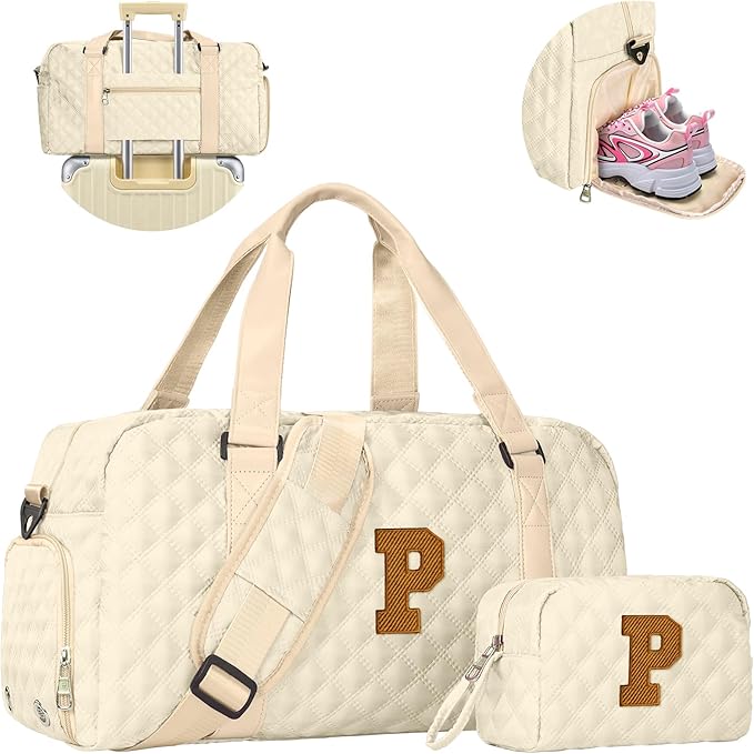 Personalized Gym Bag for Girls, Kids Travel Duffel Bag, Graduation Gift Ideas 2025, Monogram Weekender Bag with Shoes Compartment, Monogram others day gifts, Girls Gifts for Kids Friends
