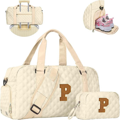 Personalized Gym Bag for Girls, Kids Travel Duffel Bag, Graduation Gift Ideas 2025, Monogram Weekender Bag with Shoes Compartment, Monogram others day gifts, Girls Gifts for Kids Friends