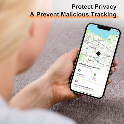 Bluetooth Tracker Tag 1 Pack, Work with Apple Find My (iOS Only, Not for Android), Item Finder for Keys, Backpack, Suitcase, Wallet, Luggage, Black