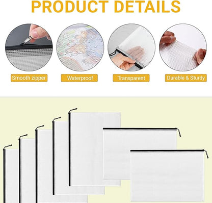 Mesh Zipper Pouch Bags, A4 Letter Size, 60 Pack Waterproof Document Mesh Bags, Zipper Bags for Organizing Office School Supplies, Toys, Cosmetics Travel Storage(Black 13.5×9.5 Inch)