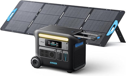 Anker SOLIX F2000 Portable Power Station, PowerHouse 767, 2048Wh GaNPrime Solar Generator with 200W Solar Panel, LiFePO4 Batteries, 4 AC Outlets Up to 2400W for Home, Power Outage, Outdoor Camping