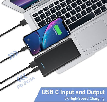 Portable Charger Power Bank 25,800mAh,5V/3A USB C in&Out Fast Phone Charging with Intelligent Smart IC,3 USB Port External Cell Phone Battery Pack Compatible with iPhone 17 16 15,GalaxyAndroid-Green