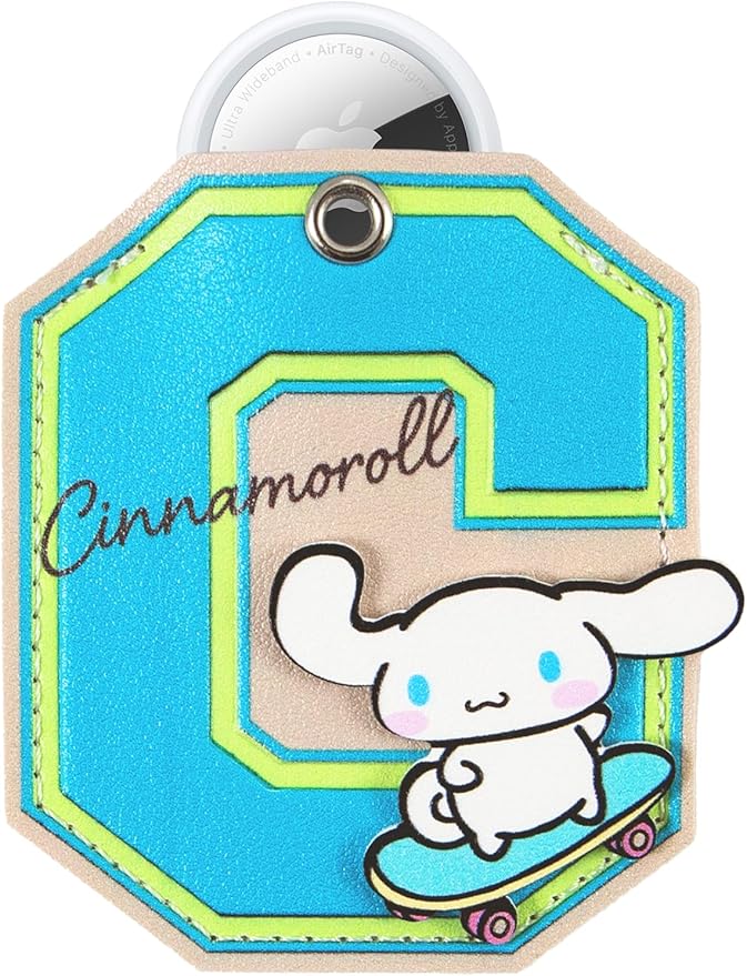 Sonix x Sanrio Character Keychain Case Compatible with Apple AirTag | Protective AirTag Cover Keychain | College Letters Cinnamoroll