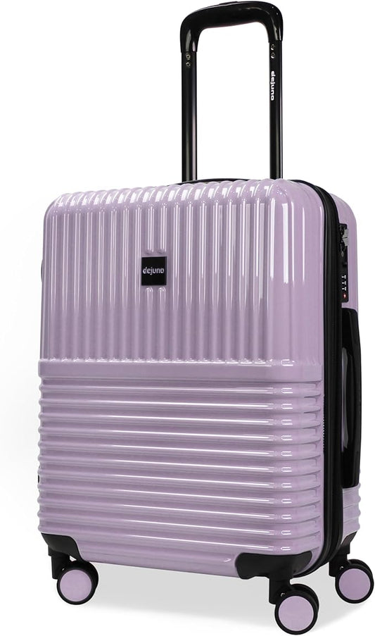 World Traveler Dejuno Tonal 20-Inch Carry-On Polycarbonate Lightweight Hardside Expandable Spinner Luggage Suitcase with TSA Lock - Lavender