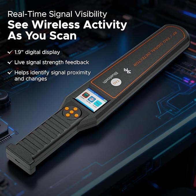 ProScan Bluetooth & GPS RF Detector – Next-Gen Hidden Camera Finder – Portable Scanner for Wireless Devices, Bluetooth Tags & GPS Signals – Travel Privacy Tool for Vehicles, Hotels & Offices