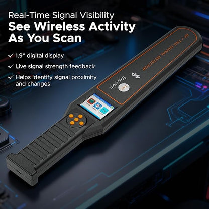 ProScan Bluetooth & GPS RF Detector – Next-Gen Hidden Camera Finder – Portable Scanner for Wireless Devices, Bluetooth Tags & GPS Signals – Travel Privacy Tool for Vehicles, Hotels & Offices