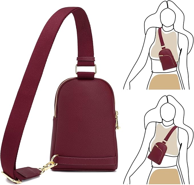 INICAT RFID Blocking Sling Bag,Anti Theft Crossbody Bags for Women,Travel Gifts Cross Body Purses Vegan Leather